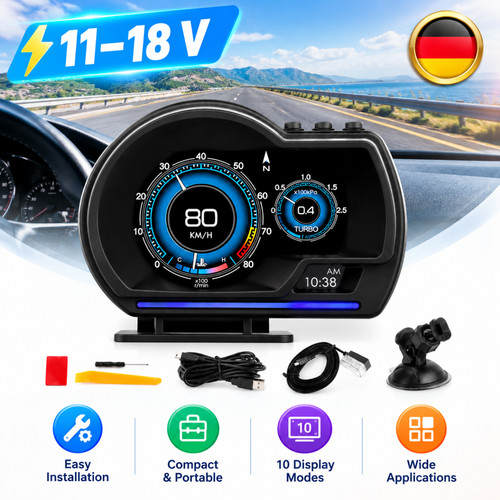 Hud obd2 gps head display - obd2+gps,
